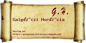 Galgóczi Horácia névjegykártya
